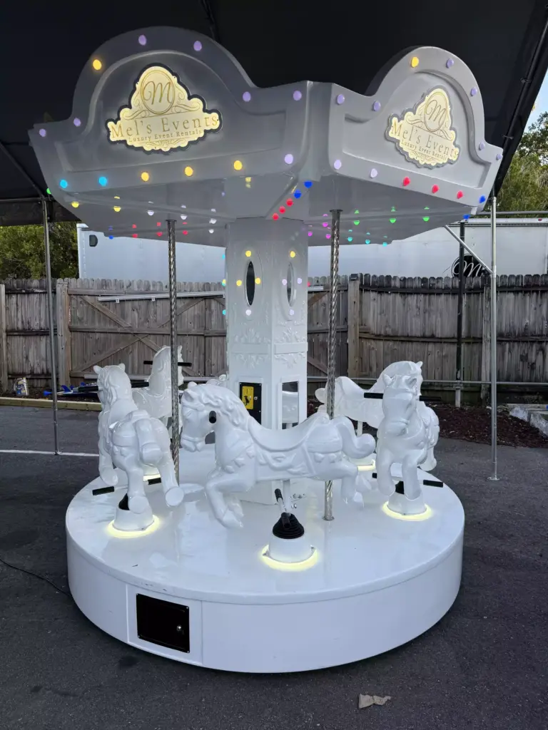 white carousel