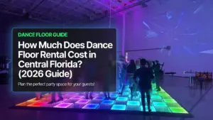 mels events dance floor rental cost